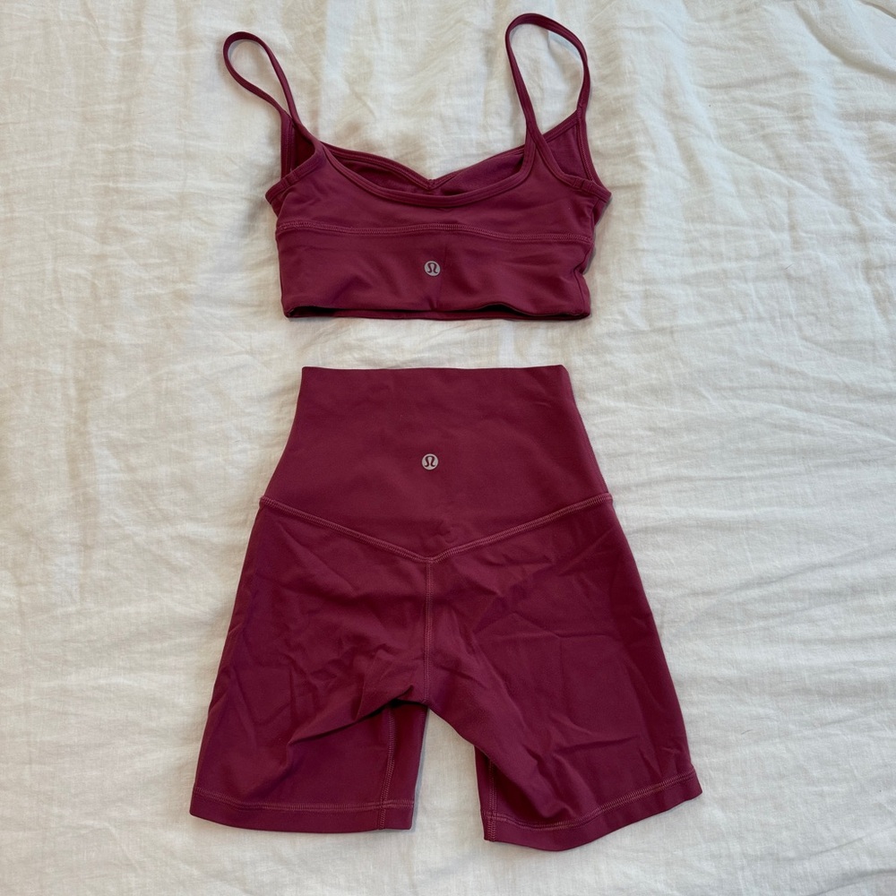 Lululemon Burgendy Set